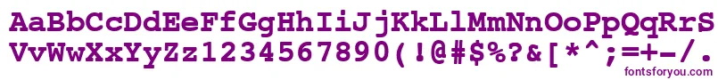 NtcouriervkCyrillicBold Font – Purple Fonts on White Background