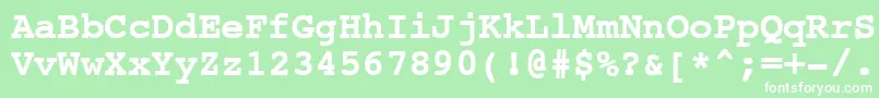 NtcouriervkCyrillicBold Font – White Fonts on Green Background