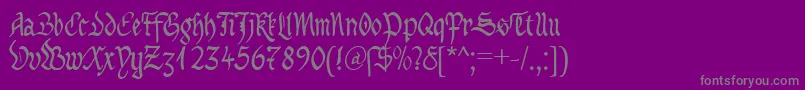 MaBastardAnglicanaDb Font – Gray Fonts on Purple Background