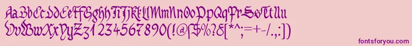 MaBastardAnglicanaDb Font – Purple Fonts on Pink Background