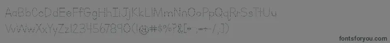 Шрифт BmdLettersForLearnersDotsHattedJ – чёрные шрифты на сером фоне