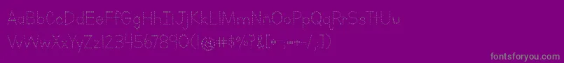 BmdLettersForLearnersDotsHattedJ Font – Gray Fonts on Purple Background