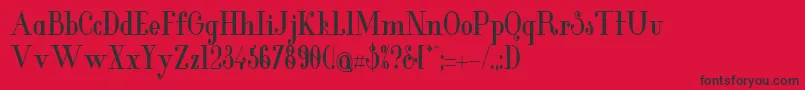GlamorBoldcondensed Font – Black Fonts on Red Background