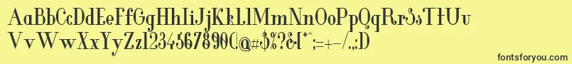 GlamorBoldcondensed Font – Black Fonts on Yellow Background