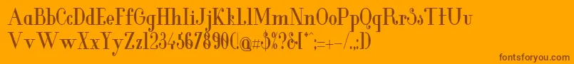 GlamorBoldcondensed Font – Brown Fonts on Orange Background