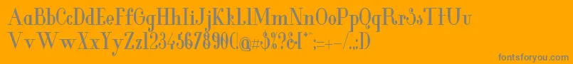 GlamorBoldcondensed Font – Gray Fonts on Orange Background