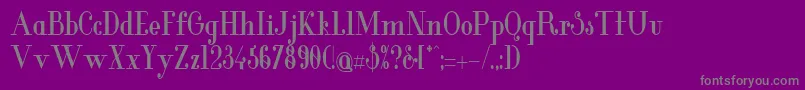 GlamorBoldcondensed Font – Gray Fonts on Purple Background