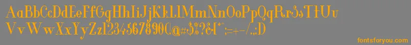 GlamorBoldcondensed Font – Orange Fonts on Gray Background