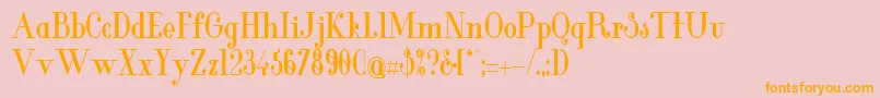 GlamorBoldcondensed Font – Orange Fonts on Pink Background