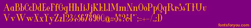 GlamorBoldcondensed Font – Orange Fonts on Purple Background