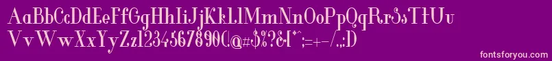 GlamorBoldcondensed Font – Pink Fonts on Purple Background