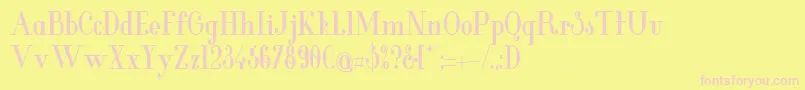 GlamorBoldcondensed Font – Pink Fonts on Yellow Background