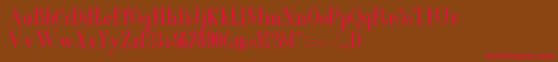 GlamorBoldcondensed Font – Red Fonts on Brown Background