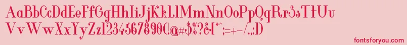 GlamorBoldcondensed Font – Red Fonts on Pink Background