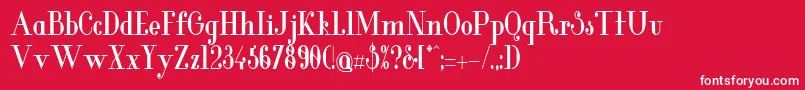 GlamorBoldcondensed Font – White Fonts on Red Background