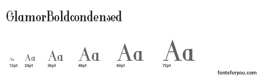 GlamorBoldcondensed Font Sizes