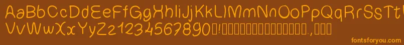 Chouchou Font – Orange Fonts on Brown Background