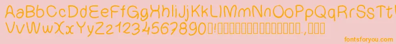 Chouchou Font – Orange Fonts on Pink Background