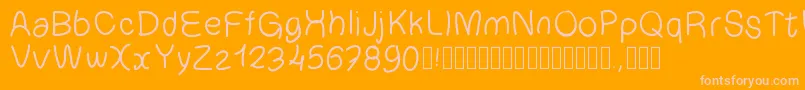 Chouchou Font – Pink Fonts on Orange Background