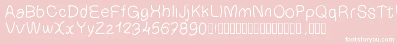 Chouchou Font – White Fonts on Pink Background