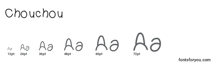 Размеры шрифта Chouchou