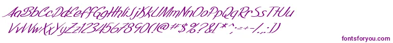 More about SfFoxboroScriptExtendedItalic Font SfFoxboroScriptExtendedItalic Font – Purple Fonts on White Background