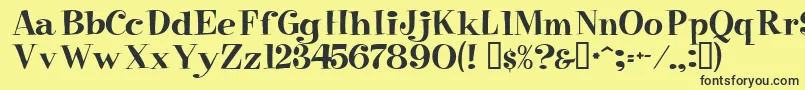 Raskin Font – Black Fonts on Yellow Background