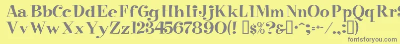 Raskin Font – Gray Fonts on Yellow Background