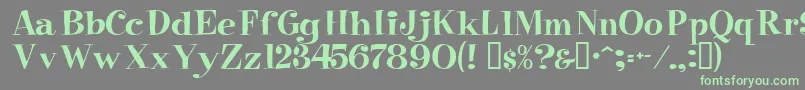 More about Raskin Font Raskin Font – Green Fonts on Gray Background