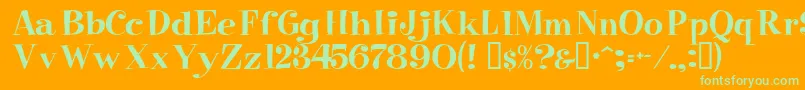 Raskin Font – Green Fonts on Orange Background