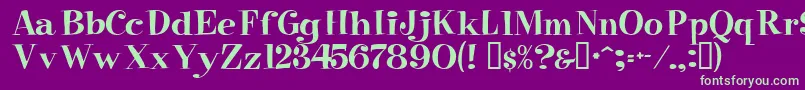 Raskin Font – Green Fonts on Purple Background