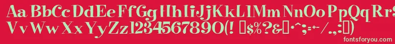 Raskin Font – Green Fonts on Red Background