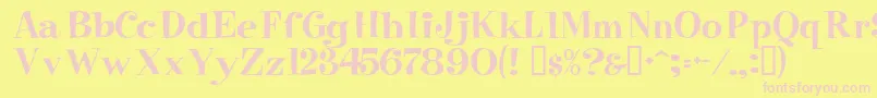 More about Raskin Font Raskin Font – Pink Fonts on Yellow Background