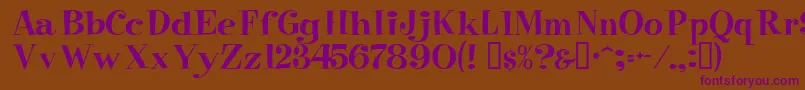 Raskin Font – Purple Fonts on Brown Background