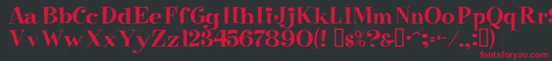 More about Raskin Font Raskin Font – Red Fonts on Black Background