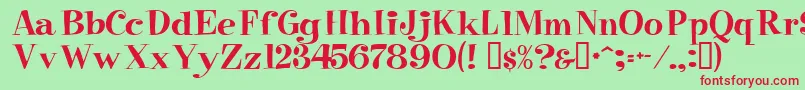 Raskin Font – Red Fonts on Green Background