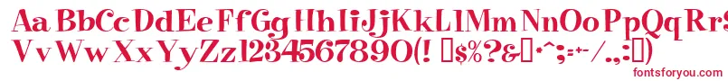 Raskin Font – Red Fonts on White Background