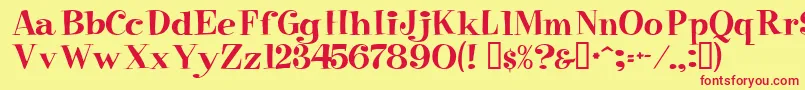 Raskin Font – Red Fonts on Yellow Background