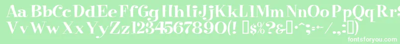 フォントRaskin – 緑の背景に白い文字