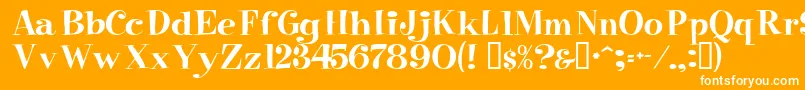 More about Raskin Font Raskin Font – White Fonts on Orange Background