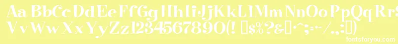 Raskin Font – White Fonts on Yellow Background