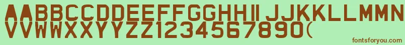 TheFragileBoldCaps Font – Brown Fonts on Green Background