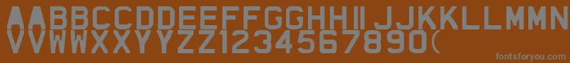 TheFragileBoldCaps Font – Gray Fonts on Brown Background