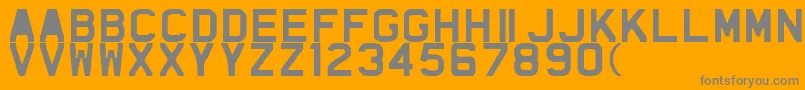 TheFragileBoldCaps Font – Gray Fonts on Orange Background