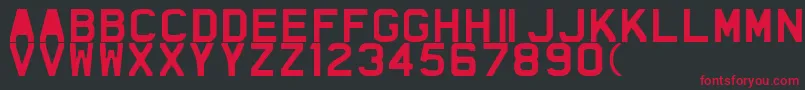 TheFragileBoldCaps Font – Red Fonts on Black Background