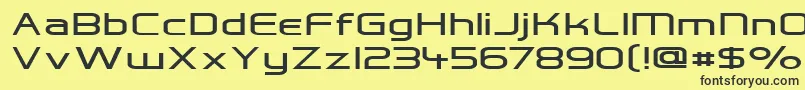 HallFeticaWide Font – Black Fonts on Yellow Background