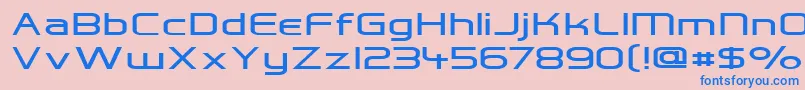 HallFeticaWide Font – Blue Fonts on Pink Background