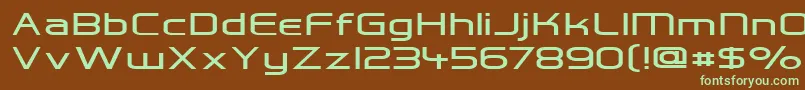 HallFeticaWide Font – Green Fonts on Brown Background