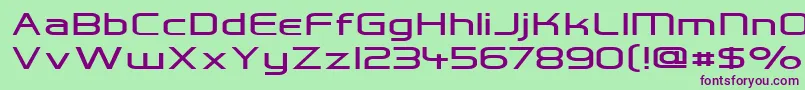 HallFeticaWide Font – Purple Fonts on Green Background