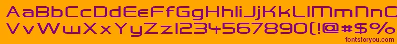 HallFeticaWide Font – Purple Fonts on Orange Background